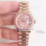 Perfect Replica Best Replica Rolex Lady-Datejust 28/38mm Oyster Perpetual  Datejust Rose Gold Presidential Bracelet Watch